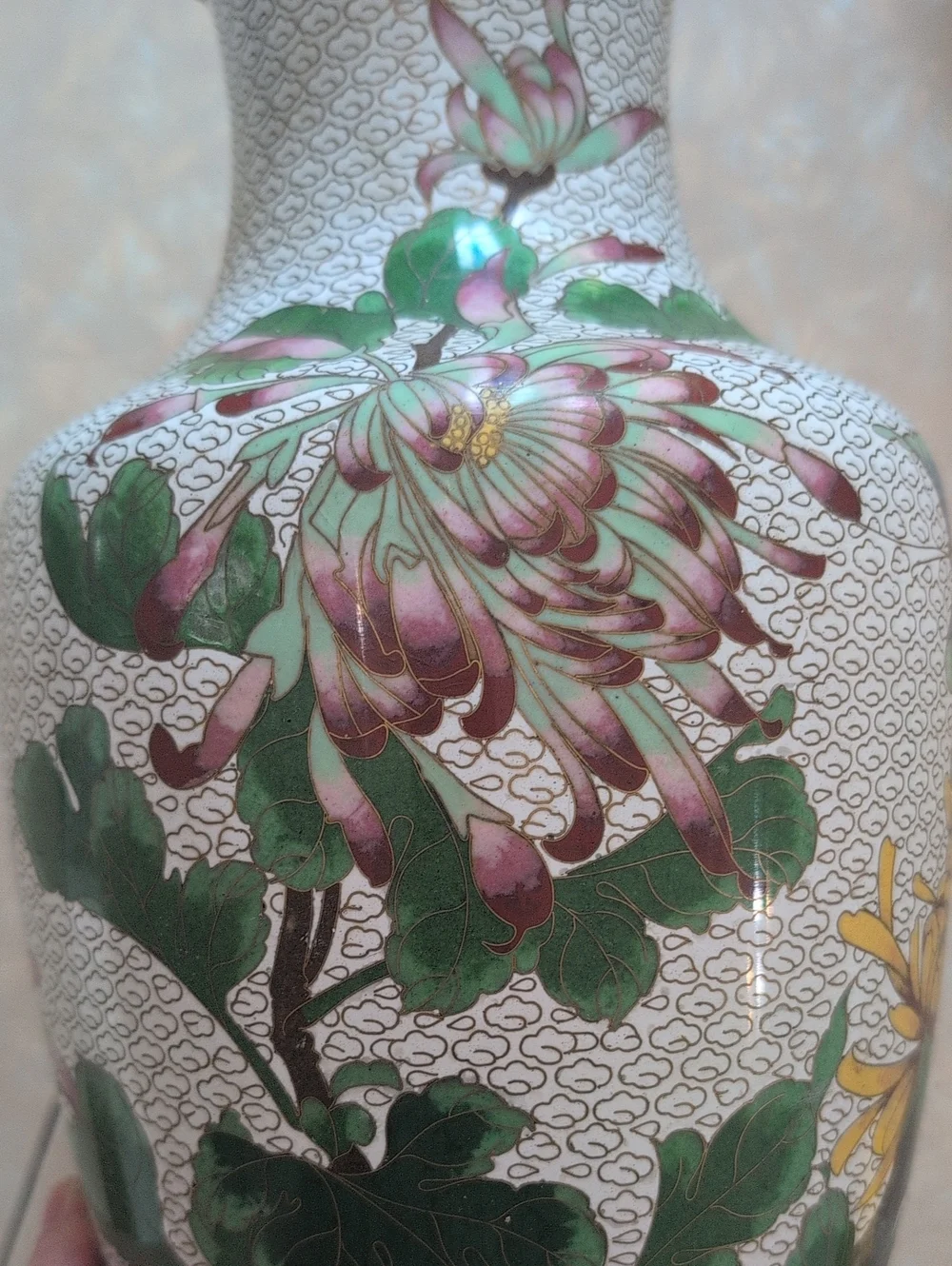 Large Vintage Cloisonne Urn/Vase - Picture 10 of 10